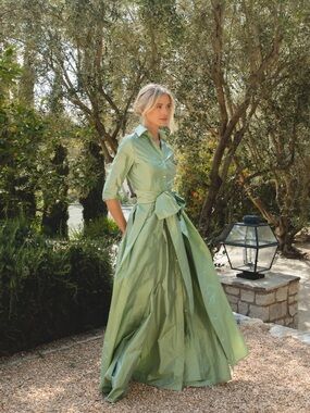 Luciana Emilia Effortlessly Elegant Gown in Soft Sage